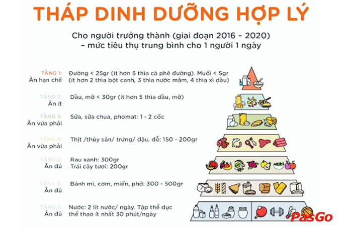 Tháp dinh dưỡng cân đối: Xây dựng một cơ sở vững chắc cho sức khỏe và cân bằng