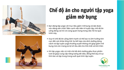 Chế độ ăn cho người tập yoga giảm mỡ bụng