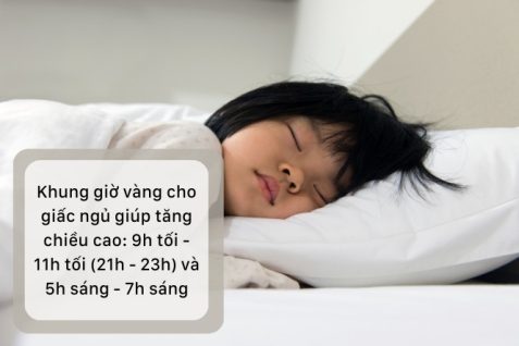 Khung giờ ngủ tăng chiều cao – Càng ngủ đúng giờ, càng cao