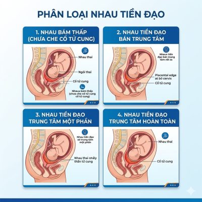 Phân Loại Nhau Tiền ĐạoCó 4 mức độ chính